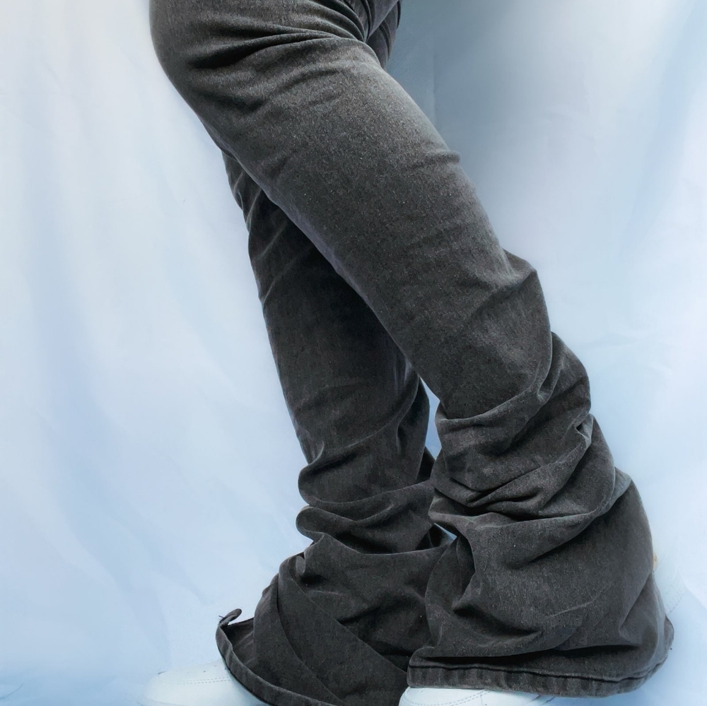 Acid Stacked Denim Jeans